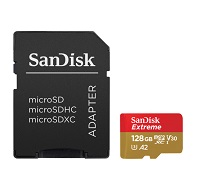 SanDisk Extreme - Flash memory card (microSDXC to SD adapter included) - 128 GB